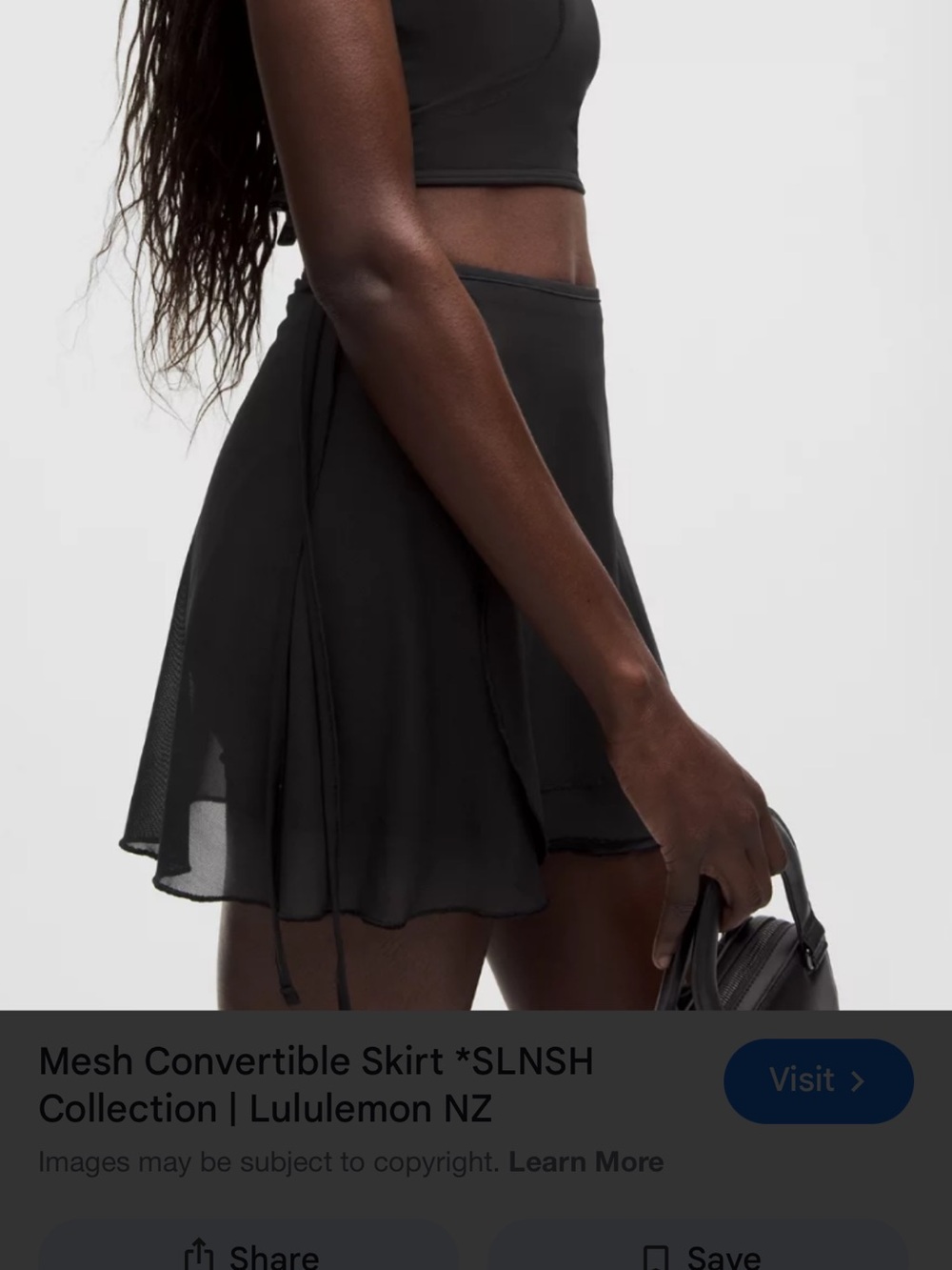 Black Slnsh lululemon sheer wrap skirt…